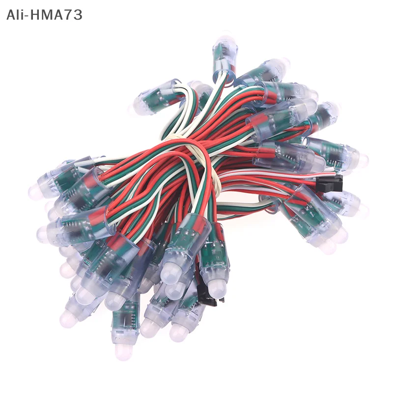 HMA73-50 шт. DC5V WS2811 полноцветный светодиодный пиксельный световой модуль 12 мм 14 см провода IP68 водонепроницаемые RGB цифровые светодиодные струны фестивальный декор