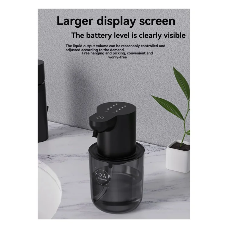 

【Home-Accessories】400Ml Rechargeable Foam Electric Soap Dispenser Waterproof Wall-Mounted Ideal For Kids Hotels Home Kitchen Bat