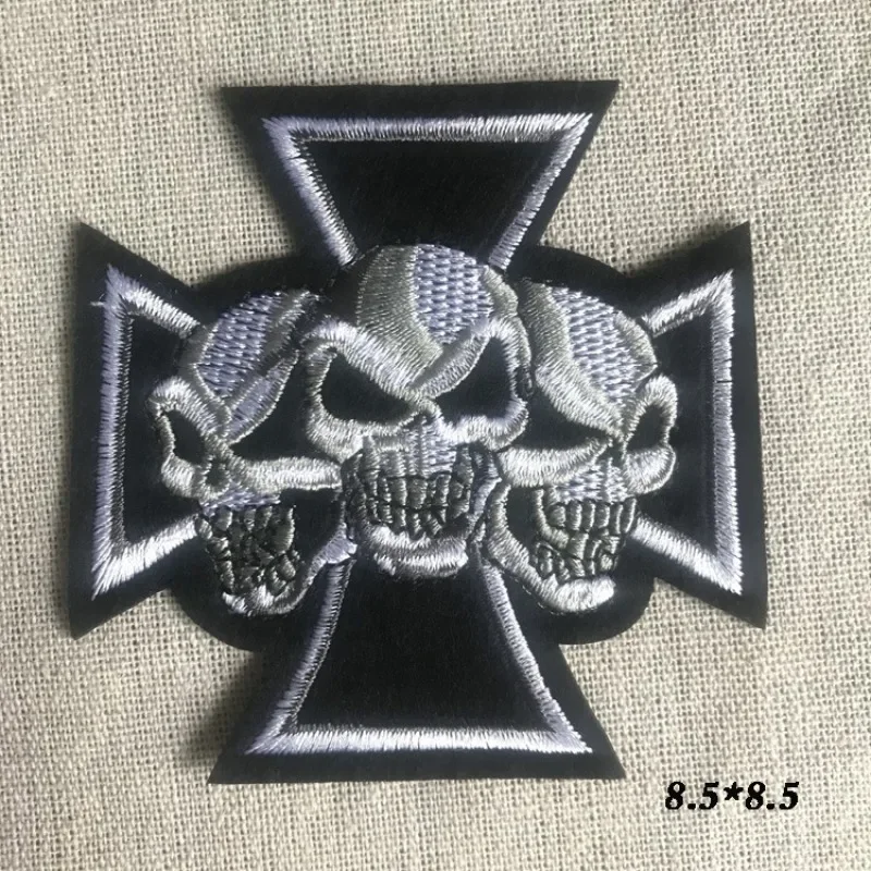 

Skull New Skull Cloth Sticker Embroidery Adhesive Cool Punk European and American Ghost Head Personalized Clothing Accessories