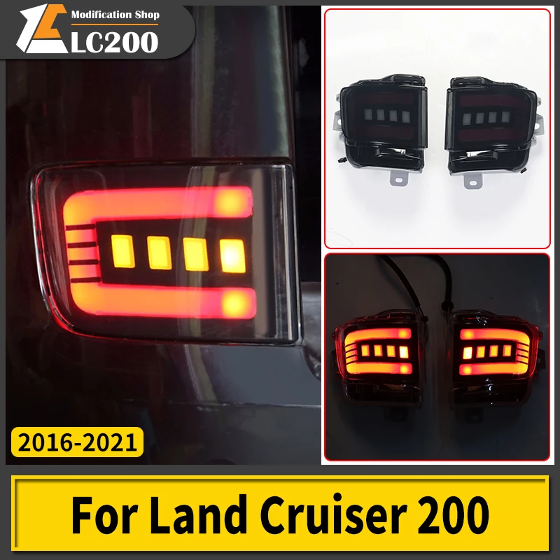 

For Toyota Land Cruiser 200 2016-2021 Rear bumper LED lamp fog lamp Stop Lamp LC200 FJ200 Exterior Modification Accessories