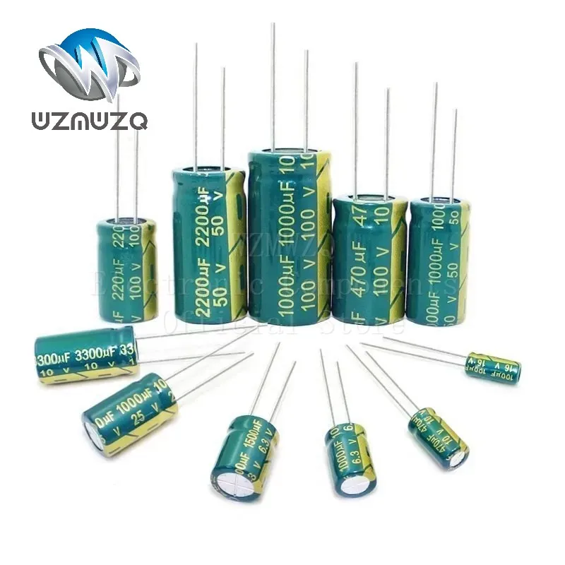 47UF High Frequency 25V 35V 50V 63V 100V 160V200V 250V 400V 450V 5*11/8*12/10*20/13*20MM Low ESR Aluminum Electrolytic Capacitor