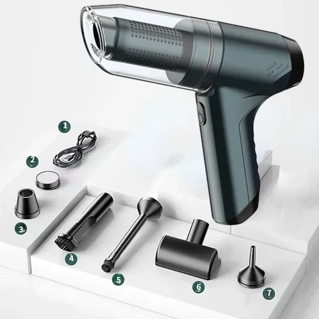 

%a For New 120000Pa 3 in1 Wireless Automobile Vacuum Cleaner Portable Robot Vacuum Cleaner Handheld Mini For Car Home Office