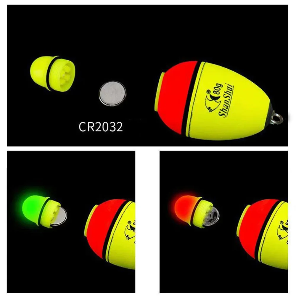 5Pcs Lagging Double Optical Light Led Electronic Sea Fishing Float Long Shot Drift Rod Luminous Floating Stopper for Night Pesca