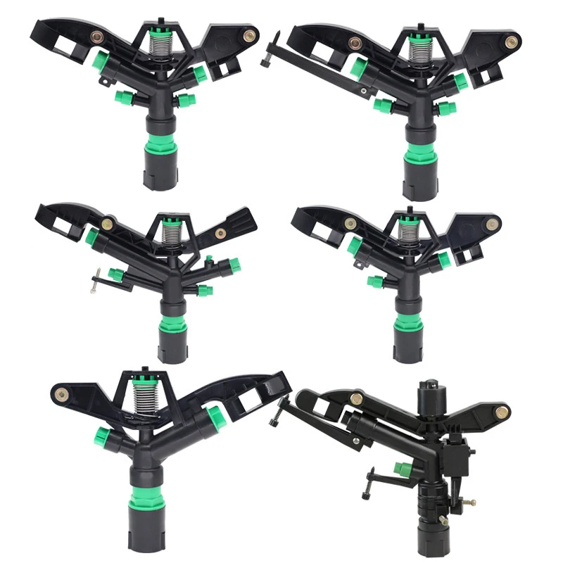 1 Inch Four-Nozzle Rocker Arm Sprinkler For Garden Farmland 360° Irrigation Rotating Sprinkler System For Cooling Dust Removal