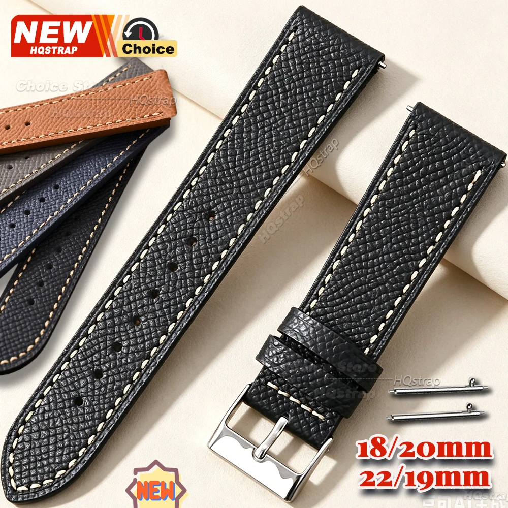 Nueva Correa de Reloj Vintage Hecha a Mano de 18mm 19mm 20mm 22mm, Correa de Cuero de Vaca para Reloj Inteligente, para Hombre y Mujer, Compatible con Seiko y Rolex