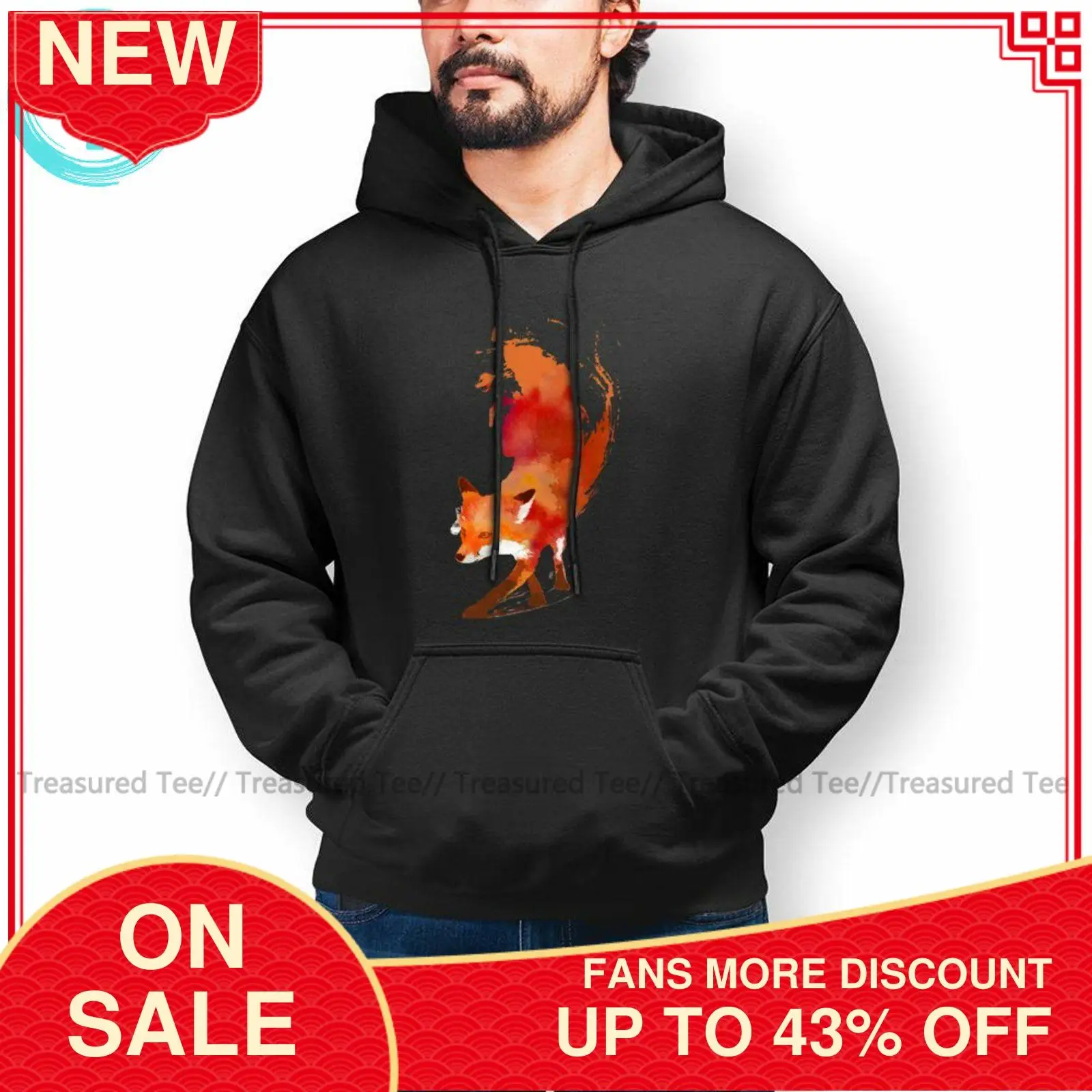 Men Birthday Fox Vulpes Vulpes Hoodie Casual Long Sleeve Cotton Hoodies Autumn Streetwear Pullover Hoodie XXXL