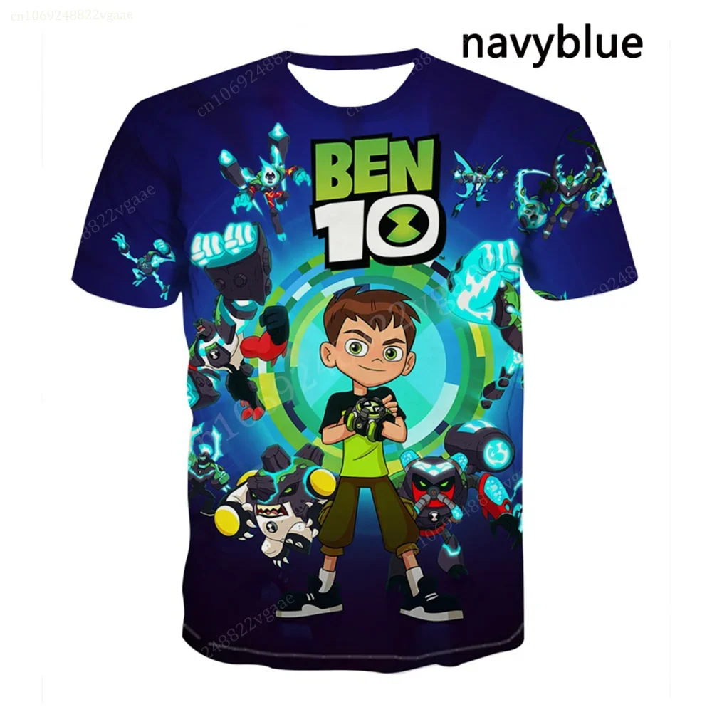 Summer Ben Tennyson 10 T Shirt Cartoon Boys Girls Tshirt Children\'s Clothing Kids Clothes Tee Shirts Costume Training Uniform