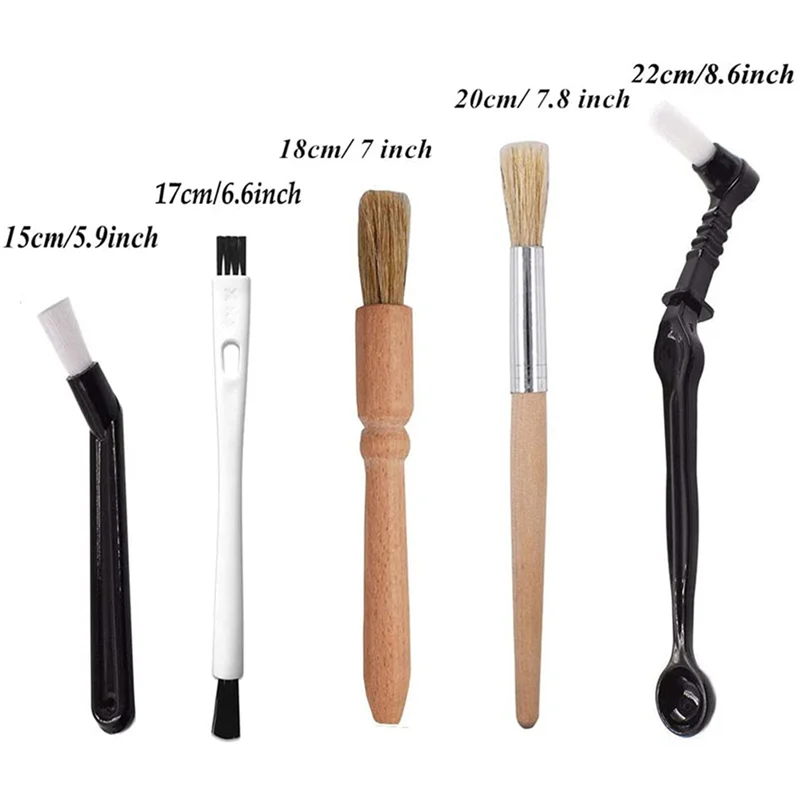 

AB13-10X Coffee Brush Set Espresso Brush Kit,Wooden Coffee Grinder Machine Cleaning Brush And Espresso Brush