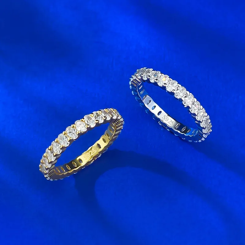 

Сверкающее однорядное женское кольцо с высокоуглеродистыми бриллиантами - обручальное кольцо из стерлингового серебра 925 пробы и обещание, обручальное кольцо, ювелирное изделие, подарок