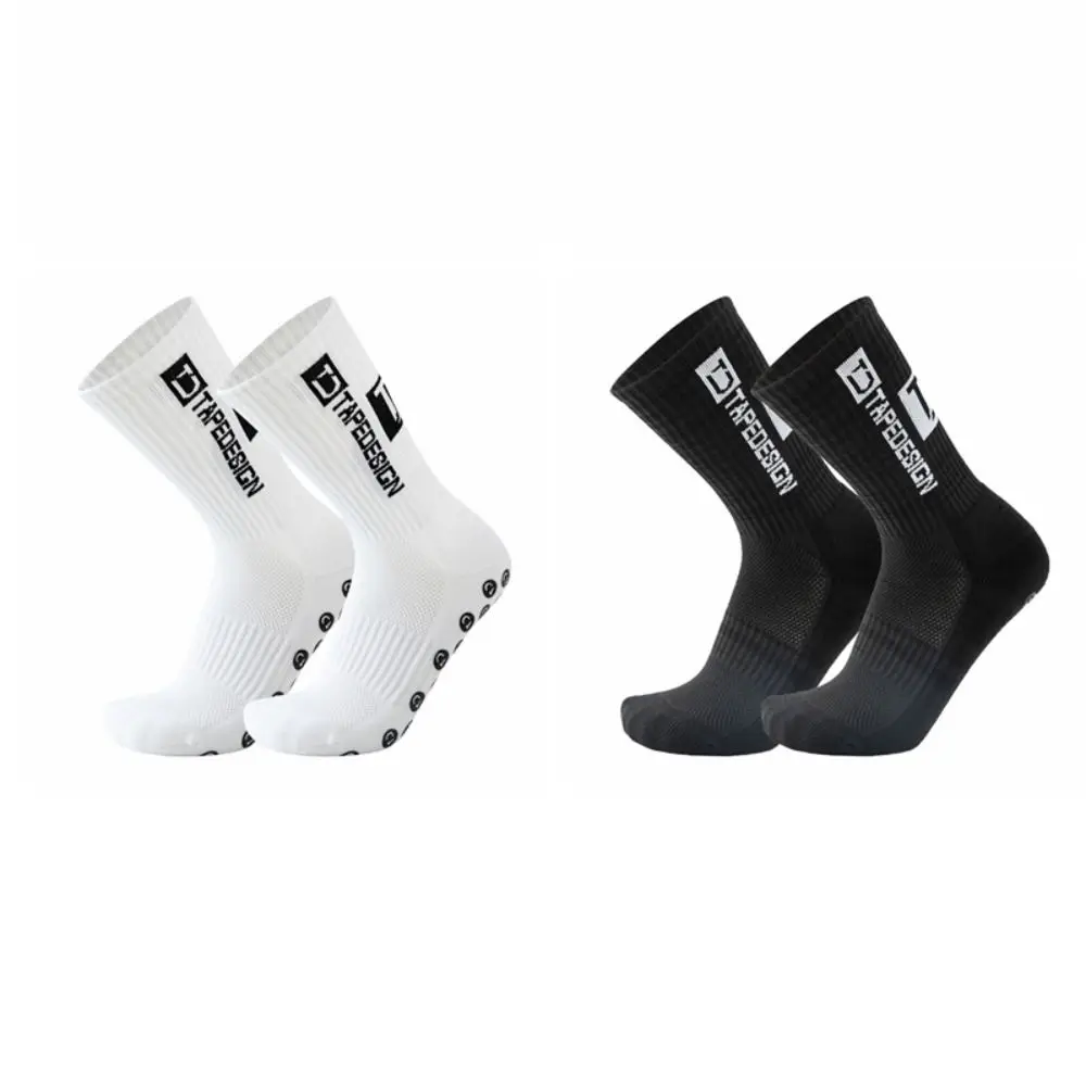 5/6 Pairs High Quality Dispense Soccer Tube Socks Non Slip Football Men Sports Sock Cotton Breathable Mid Calf Socks Hiking