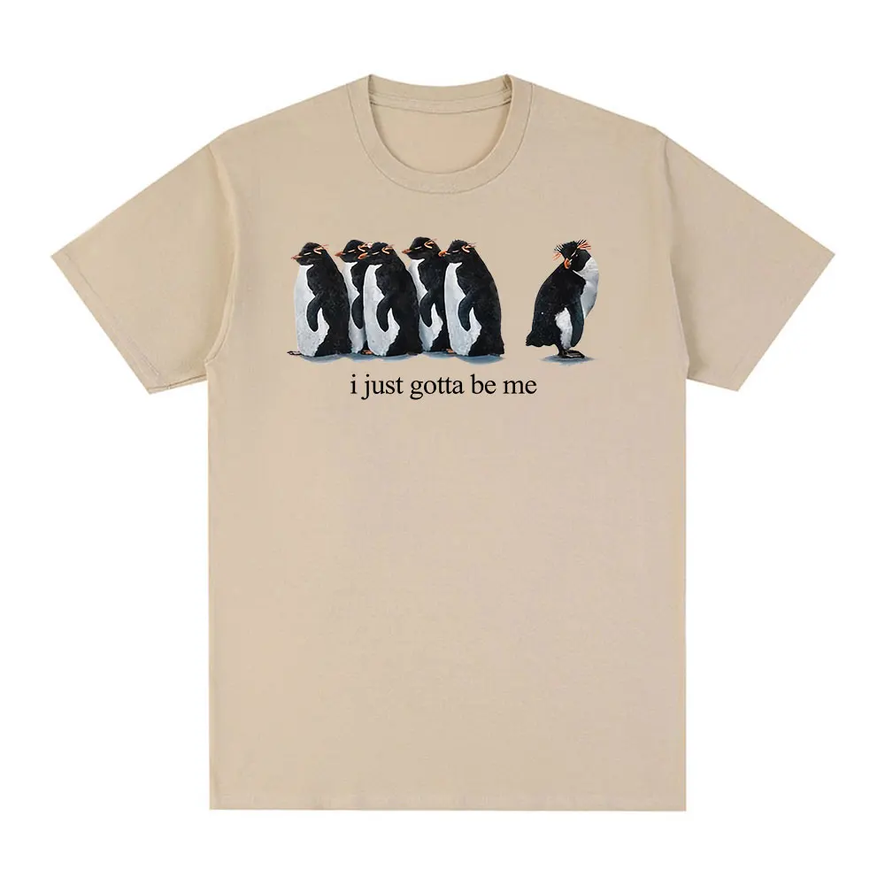 أنا فقط أن أكون لي مضحك البطريق ميمي تي شيرت الرجال النساء الملابس موضة Harajuku تي شيرت عادية القطن قصير الأكمام تي شيرت