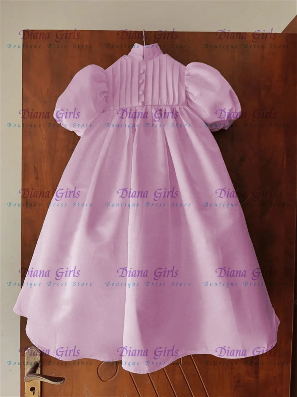 Lovely Quality Ivory Flower Girl Dress Satin Fluffy For Little Girls Birthday Party Evening Baptism Gown Customizable Color Size image 5