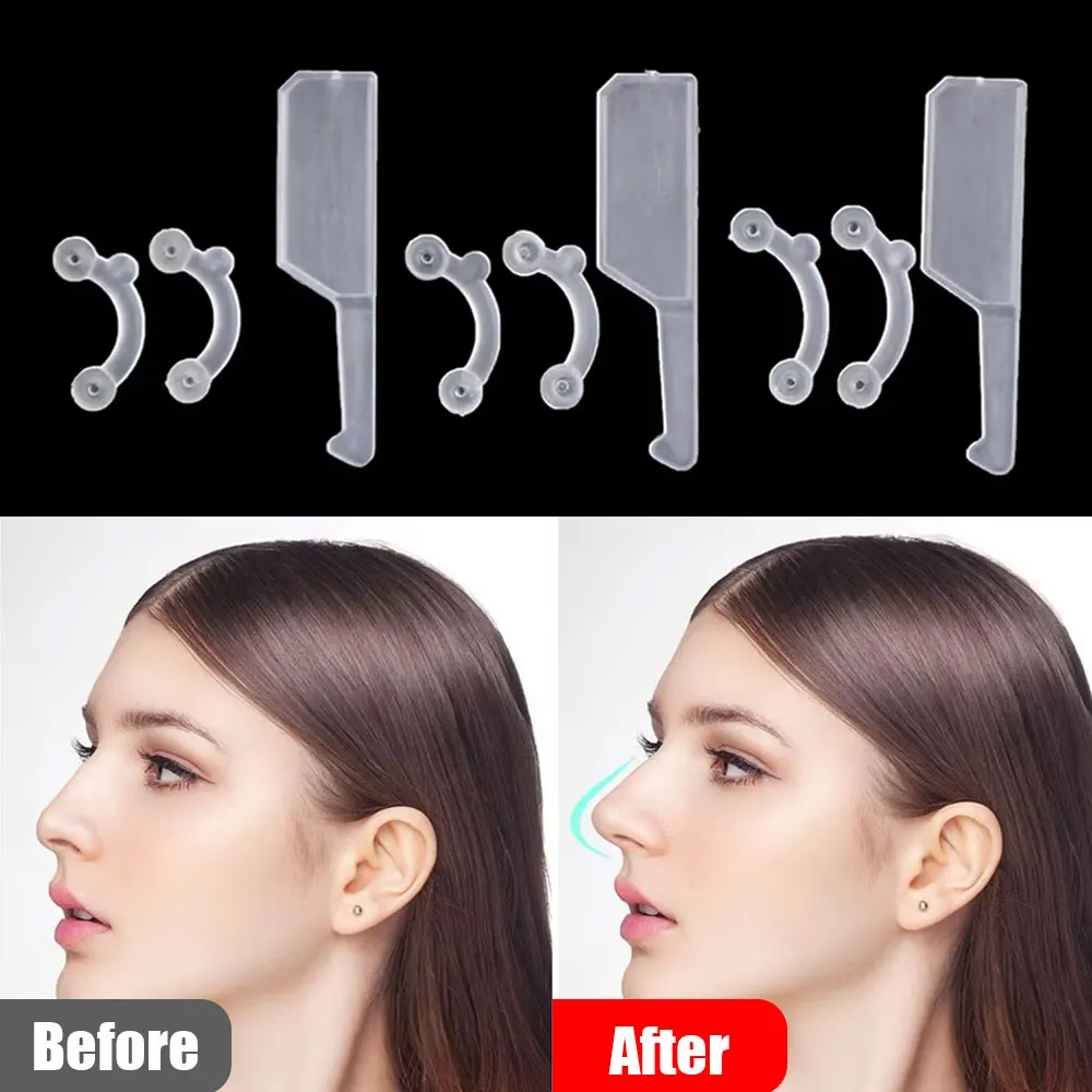 9Pcs/Set 3 Size Beauty Nose Clip Corrector Massage Tool Nose Up Lifting Shaping Clip Clipper Shaper Bridge Straightening No Pain