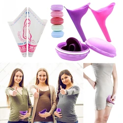 Orinatoio da donna Viaggio all'aperto Campeggio Orinatoio femminile portatile Silicone morbido / Dispositivo per minzione carta usa e getta Stand Up & Pee GYH