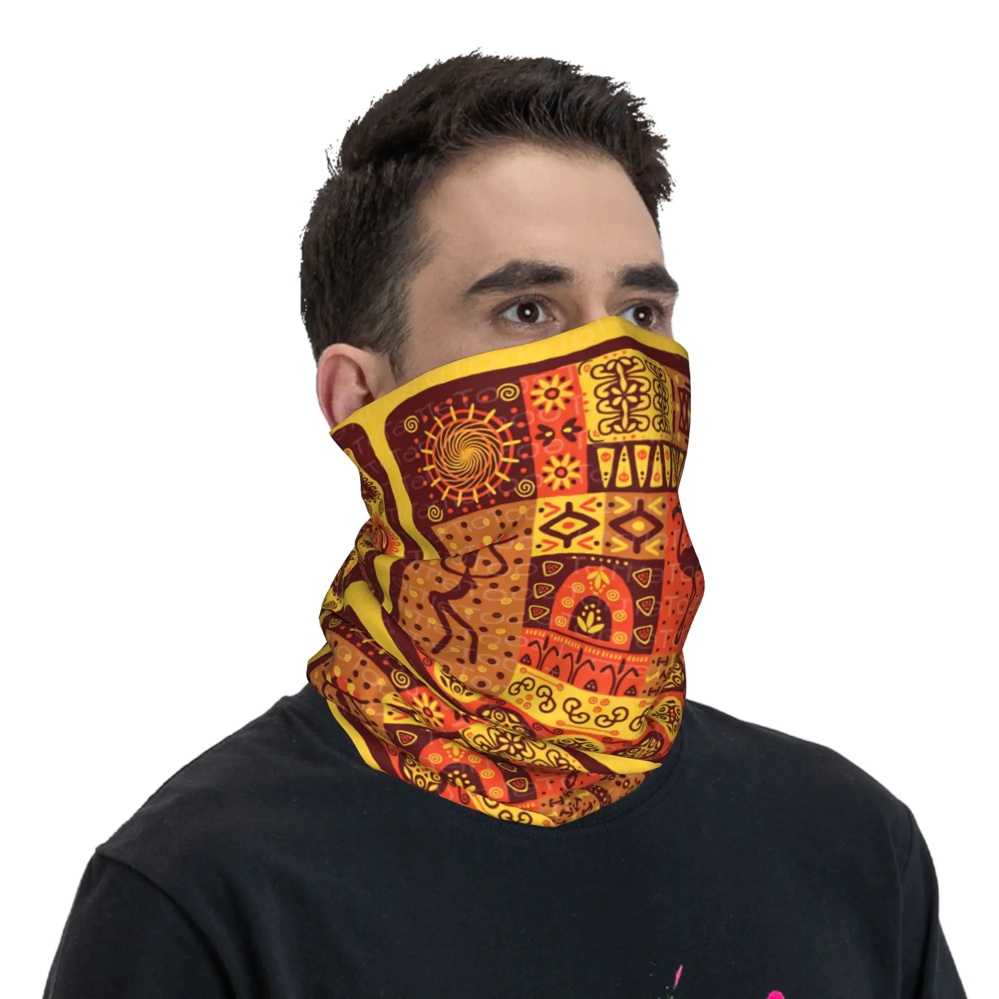 New York Isometric Cartoon City Bandana  Funny Balaclava Summer Hiking Camping Protection Cycling Mask Neck Cover Tactical Mask