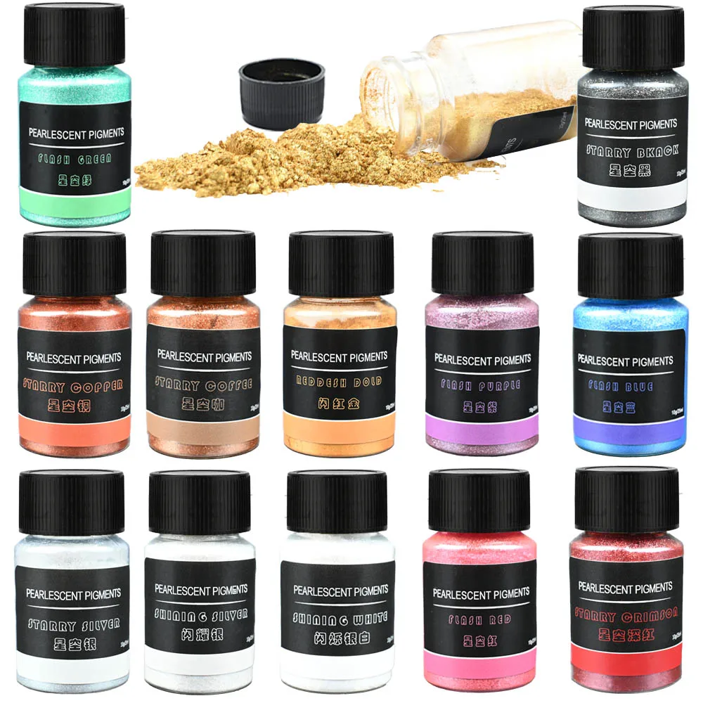 Poudre de pigment métallique pour documents en métal, fine poudre de mica véritable, embaupour élection, résine xy, visqueuse, bougie de Regina,