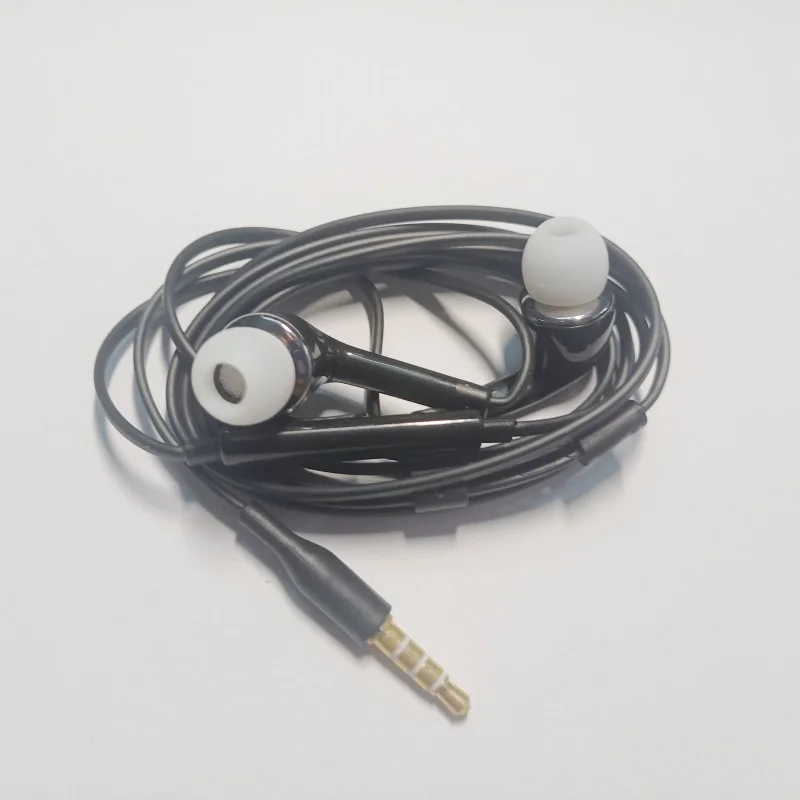 1.2 M Cable 3.5mm black In-Ear Earphone Headset Stereo Earbud Headphone W/Mic For Samsung Galaxy  Smart phone