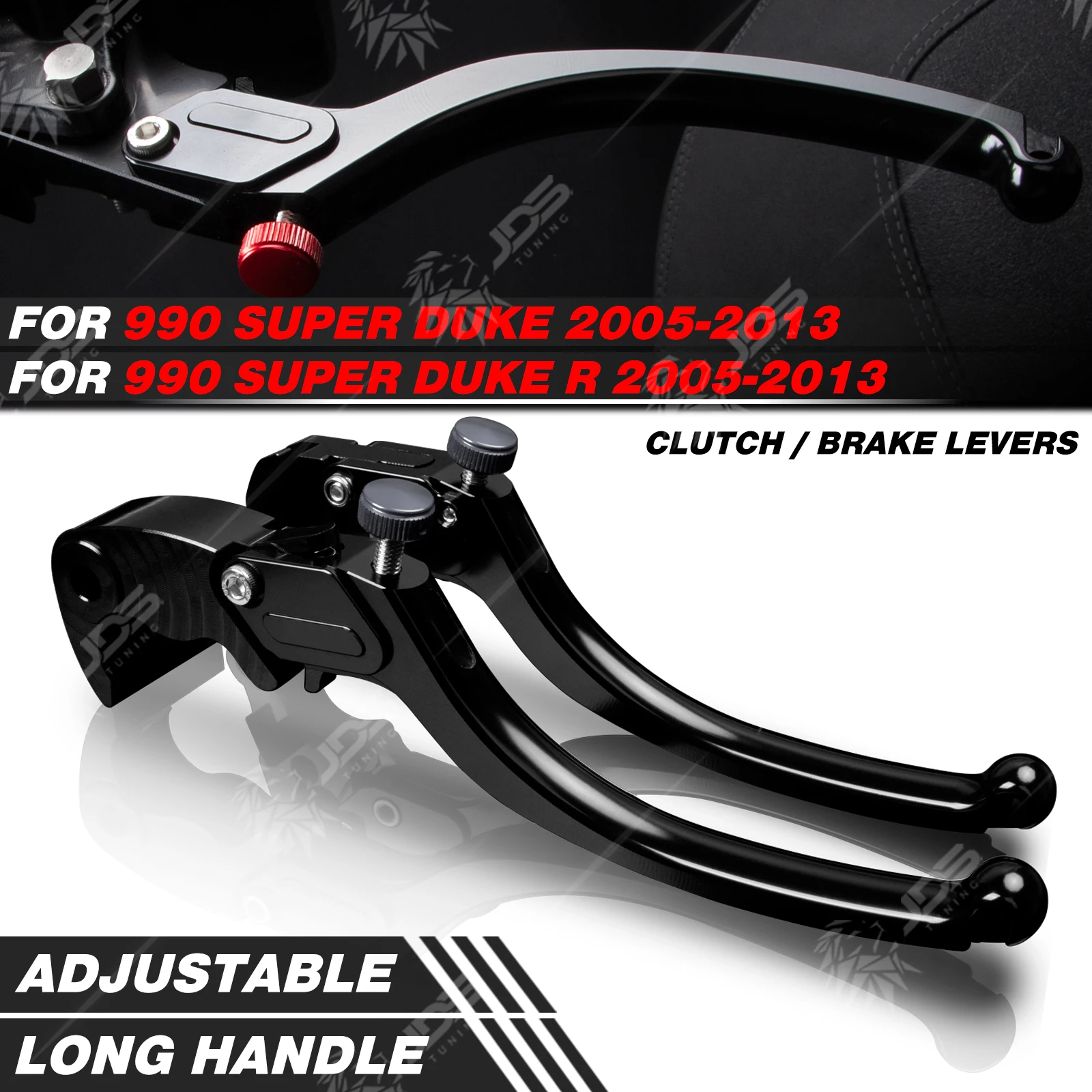 

JDSTUNING Для KTM 990 SUPER DUKE/R 2005-2013: Комплект бесступенчатых рычагов сцепления и тормоза с удлиненной ручкой, аксессуары и запчасти