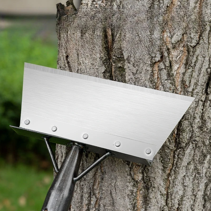 Heavy Duty Manganese Steel Snow Shovel Farm Tool, Sharp Blade for Snow, Manure, Debris, Livestock Barn Cleaning