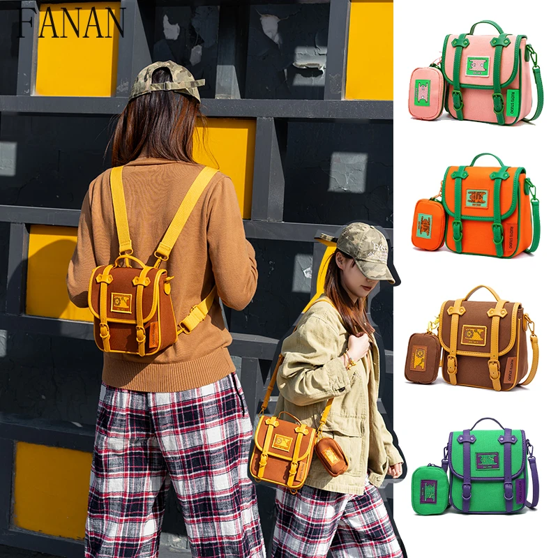 

Kawaii рюкзаки для женщин, милый оригинальный дизайн, модная женская парусиновая сумка через плечо, милый повседневный рюкзак Femme