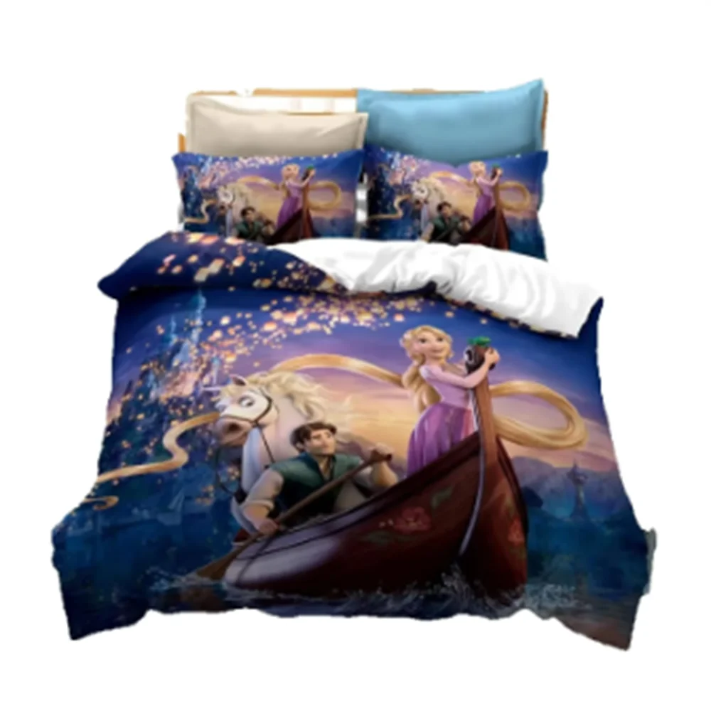 

Cinderella Princess Bedding Sets Snow White Cinderella Duvet Cover And Pillowcases Cartoon 3D Children Girl Quilt Cover Set