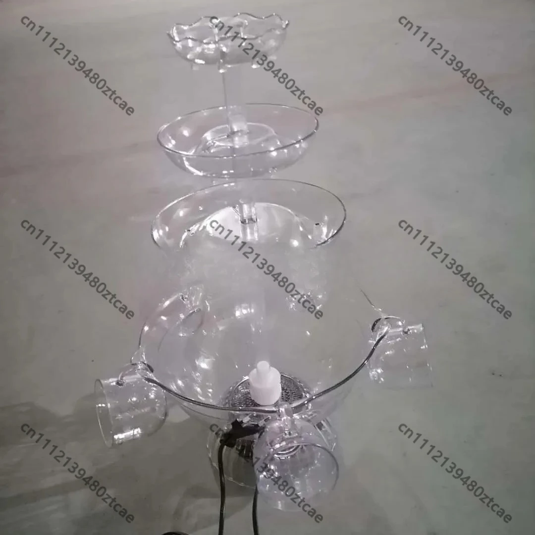 Household Party Drink Fountain 5 Cup Design Safety Plug Large Flow Red Wine Cocktail Dispenser Durable Beverage Serving Device
