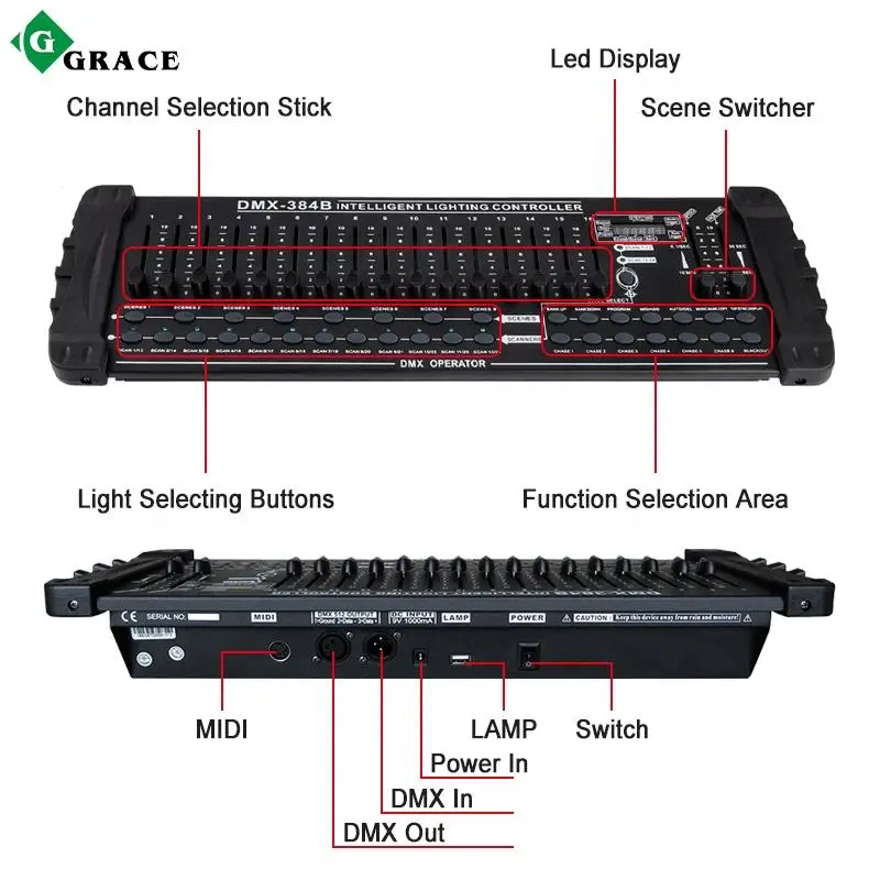 Igracelite Wireless DMX 384 Controller Stage Lighting Dmx 512 Controller Led Dmx512