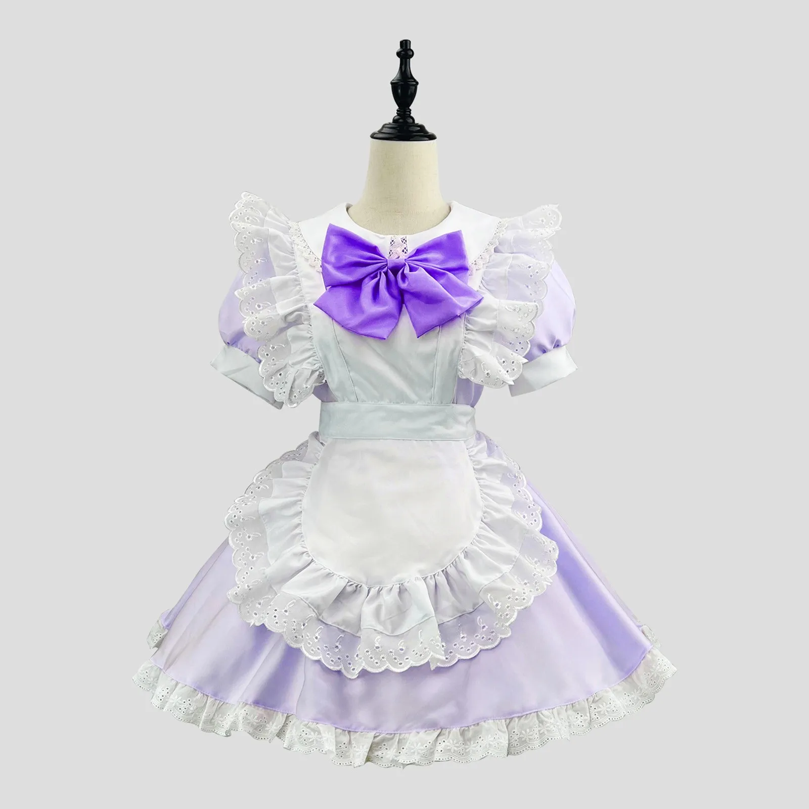 Lolita Cosplay Costume para Mulheres, Ladies 'Cute Mini Dress, Bow Ruffles Vestidos, Halloween, Festival de Cerveja, Kawaii, Meninas