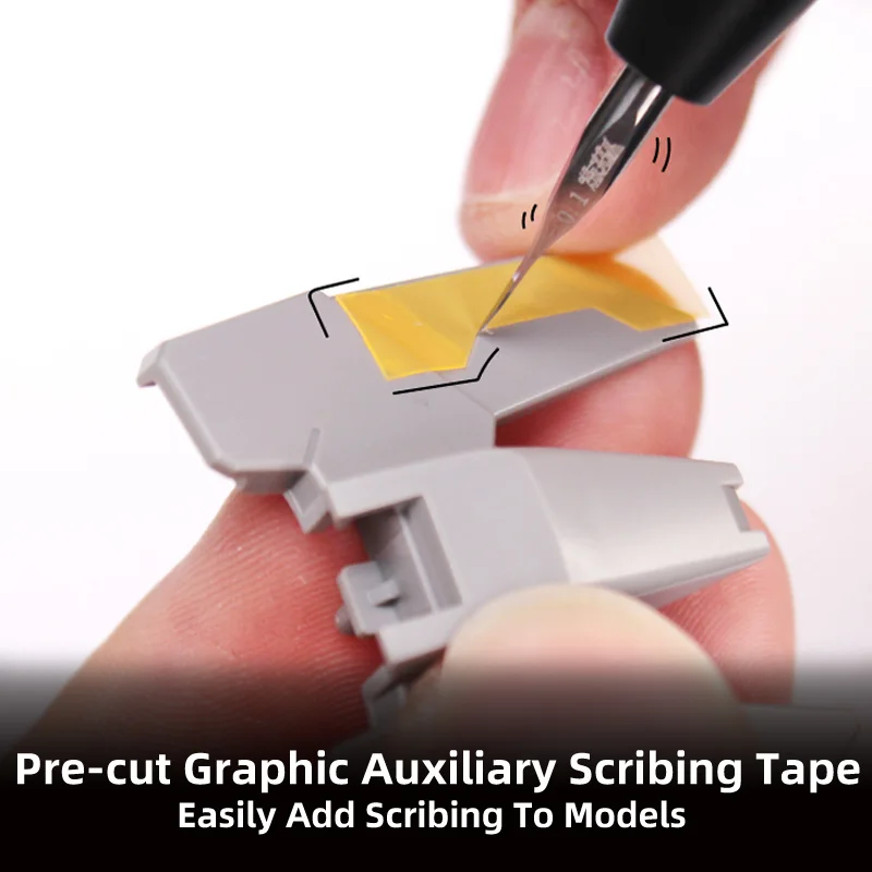 High-precision pre-cut graphic Ancillary scribing tape Easily add scribing to models Duplicate scribe lines to other locations