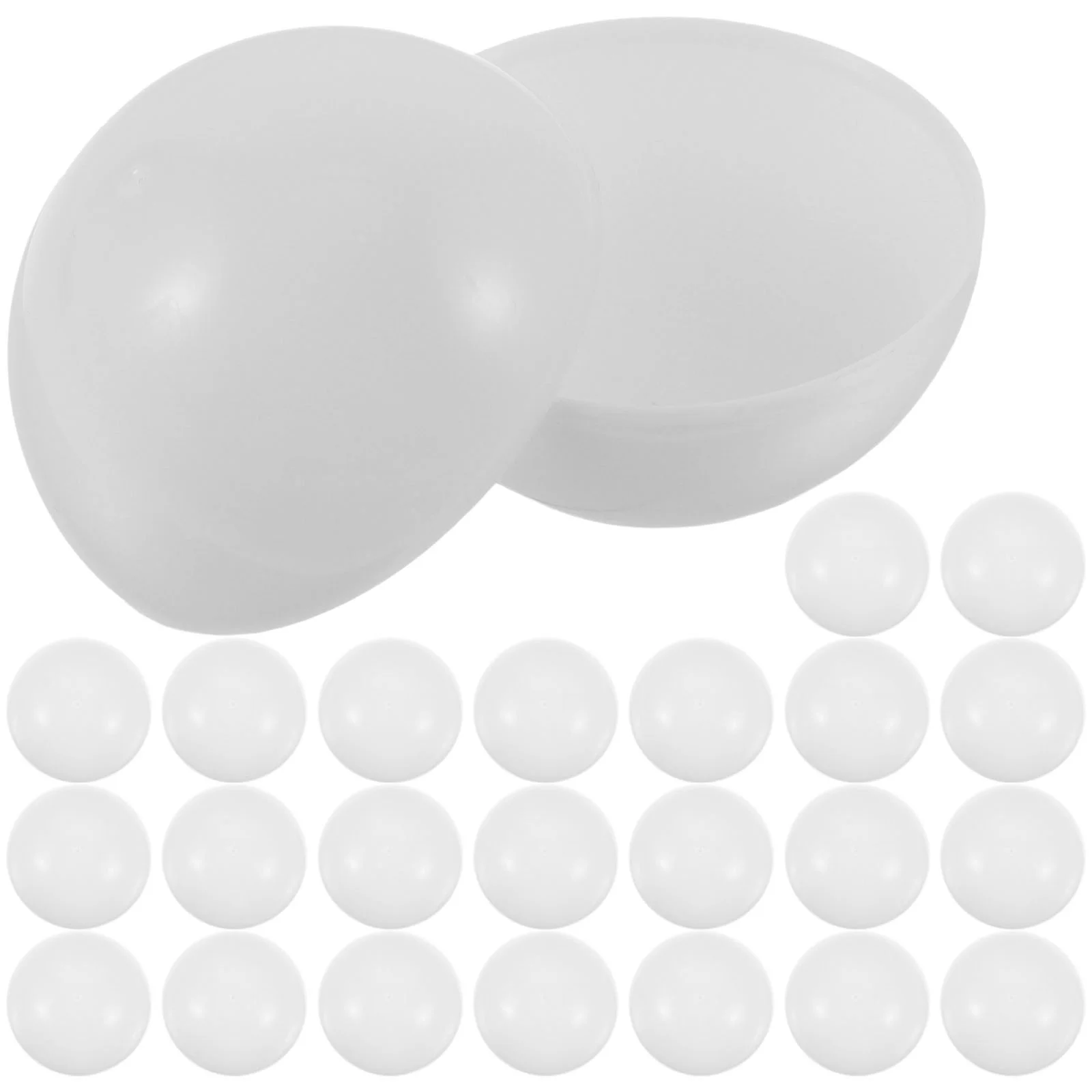 25 Pcs Lottery Ball Clear Small Raffle Balls Openable Soccer Game Hollow White Seamless Supplies Baby Bride