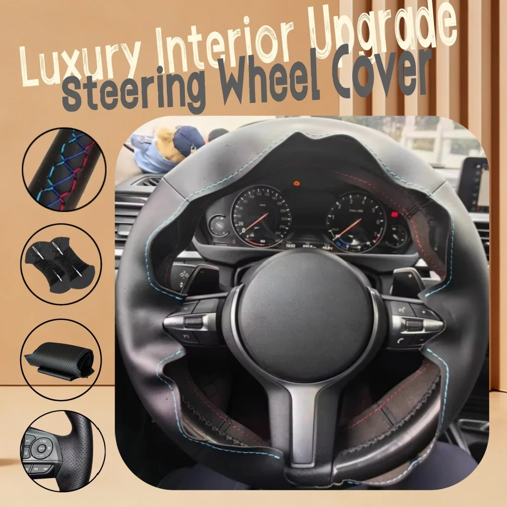 Customize Microfiber Leather Car Steering Wheel Cover M Sport F06 F10 F15 F16 F20 F21 F25 F30 Steering Wrap Cover For BMW X5