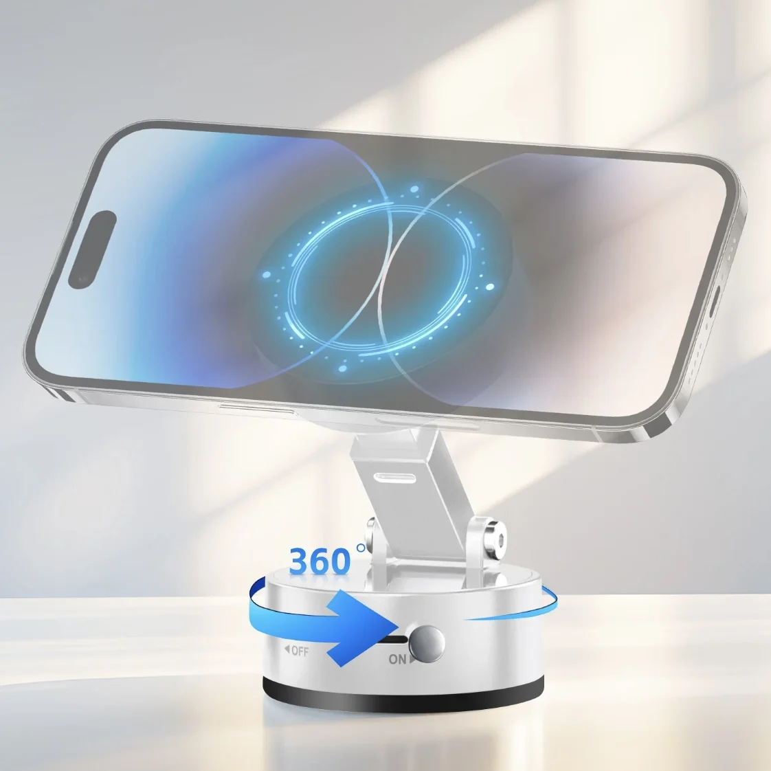 Apple iPhone 16 15 14 Pro Max Galaxy S24 S25 Ultra Pixel Huawei Xiaomi 용 진공 자기 흡입 자동차 전화 홀더 재사용 가능