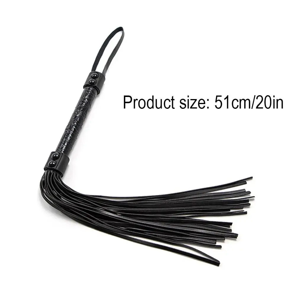 51cm PU Non Slip Leather Horse Whip Crop Tassels Short Whip With Handle Equestrian Whips Teaching Training Riding Crop For Horse