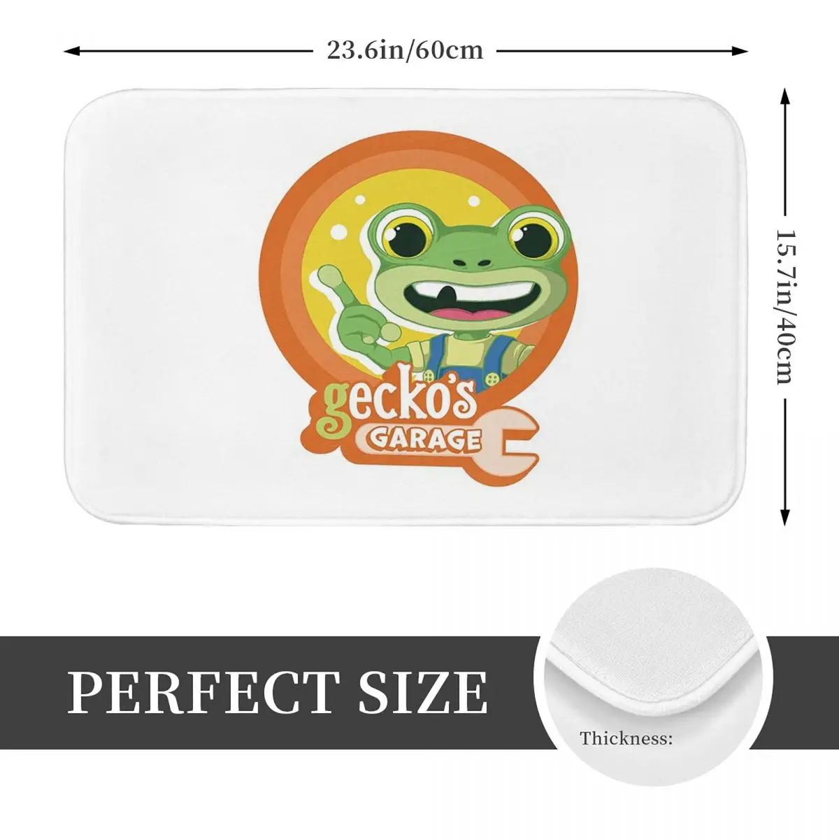 Geckos Garage Kids Toon Anti-slip Doormat Floor Mat Durable Carpet Rug for Kitchen Entrance Home Balcony Footpad Mats