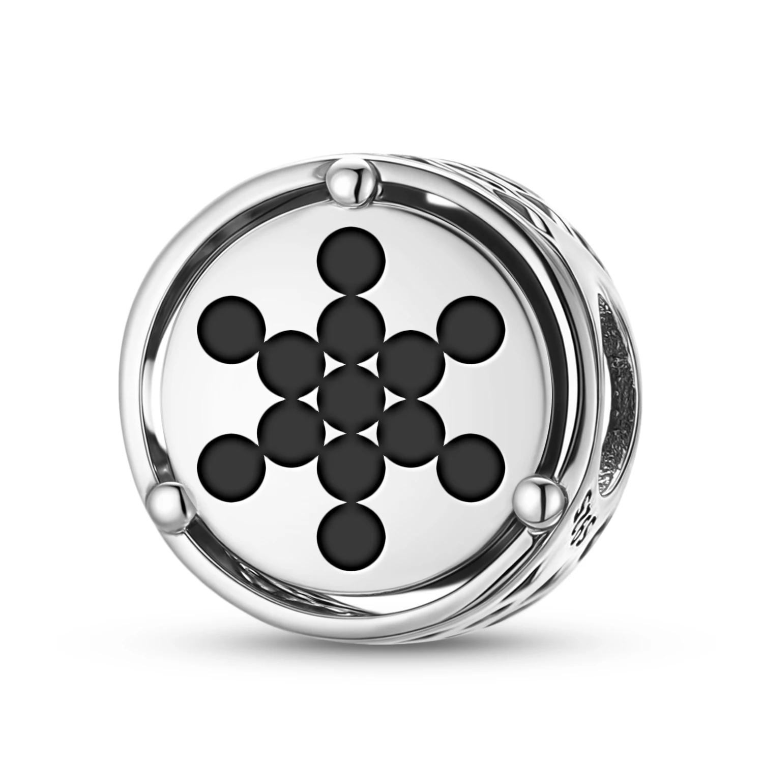 

Sacred Geometry Fruit of Life 925 Sterling Silver Symbol Charm Fit Original Bracelet Diy Jewelry Accessories Family Bead