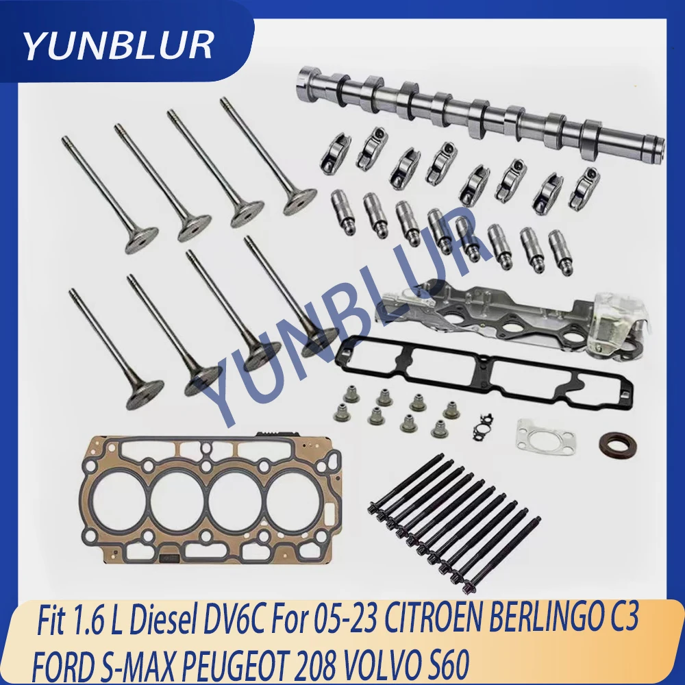 Rebuild Camshaft Intake & Exhaust Valve Gasket Bolt Kit Fit 1.6 L Diesel DV6C For 05-23 CITROEN BERLINGO FORD PEUGEOT  VOLVO S60