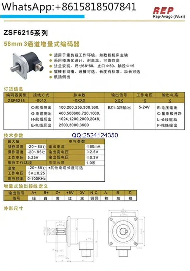 ZSF6215-007CW17-1024BZ3/05L   Machine tool encoder