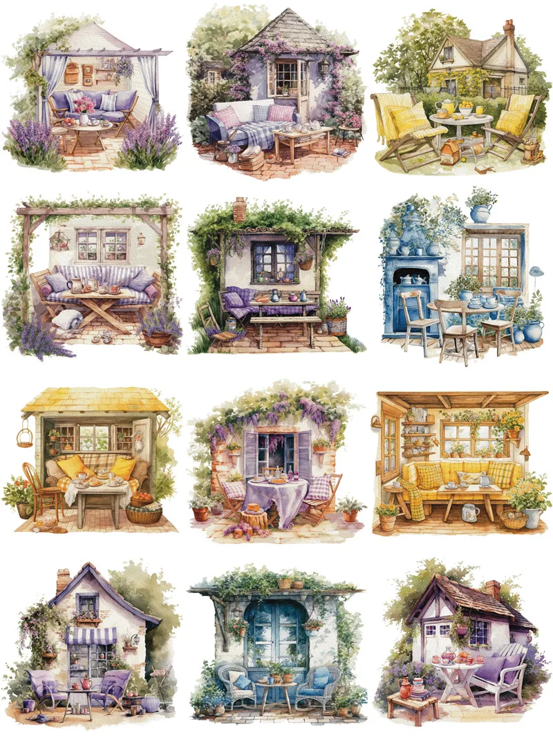 Rural cottage Stickers Crafts And Scrapbooking stickers kids toys book Decorative sticker DIY Stationery