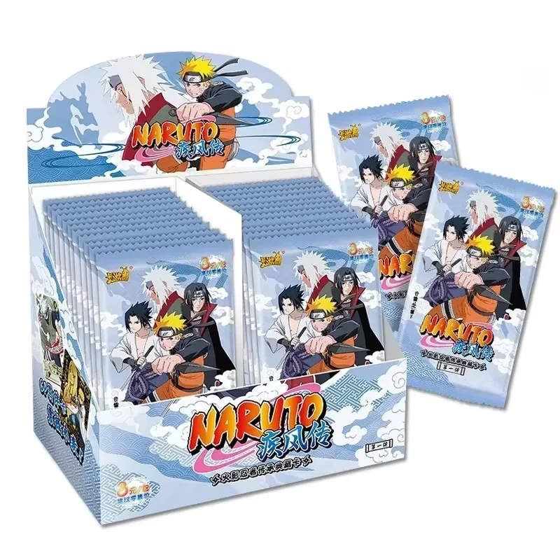 Kayou genuíno naruto cartões caixa anime figura cartão booster pacote sasuke coleção cartão flash brinquedo aniversário presente de natal para