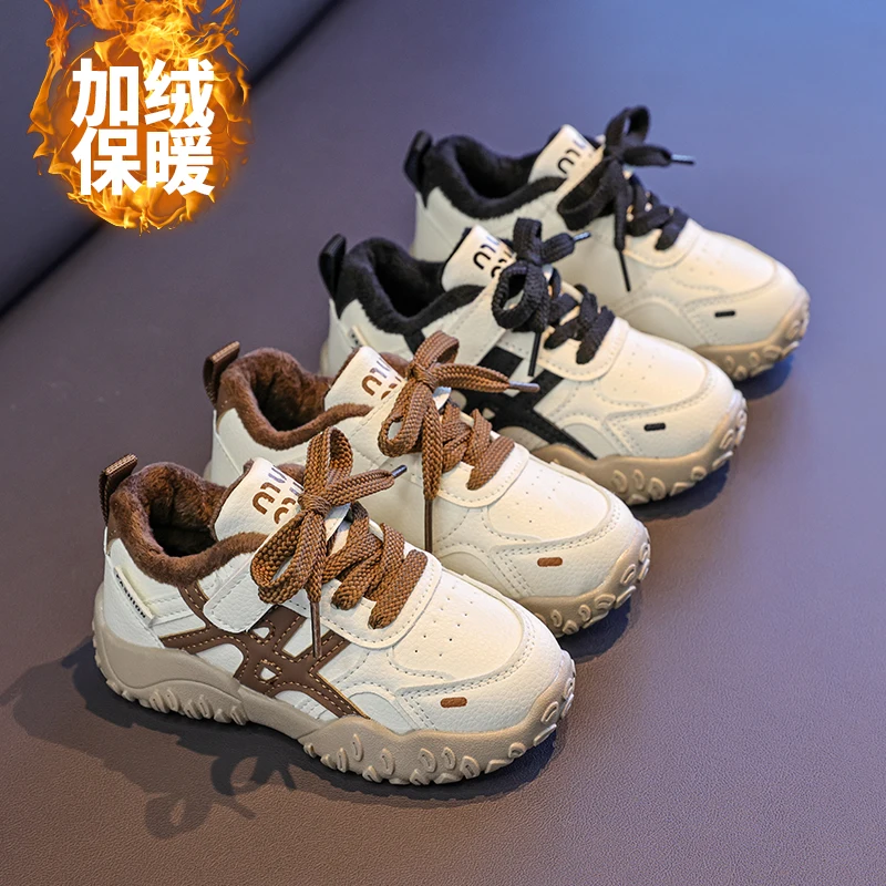 

Boys' sports shoes baby soft sole leisure shoes New style children's shoes girls' cotton shoes