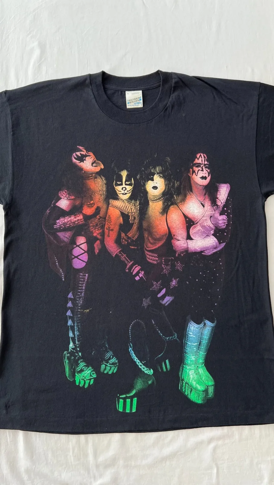 خمر 1996 قبلة هم العودة على قيد الحياة في جميع أنحاء العالم 96 97 تي شيرت أسود Sz XL