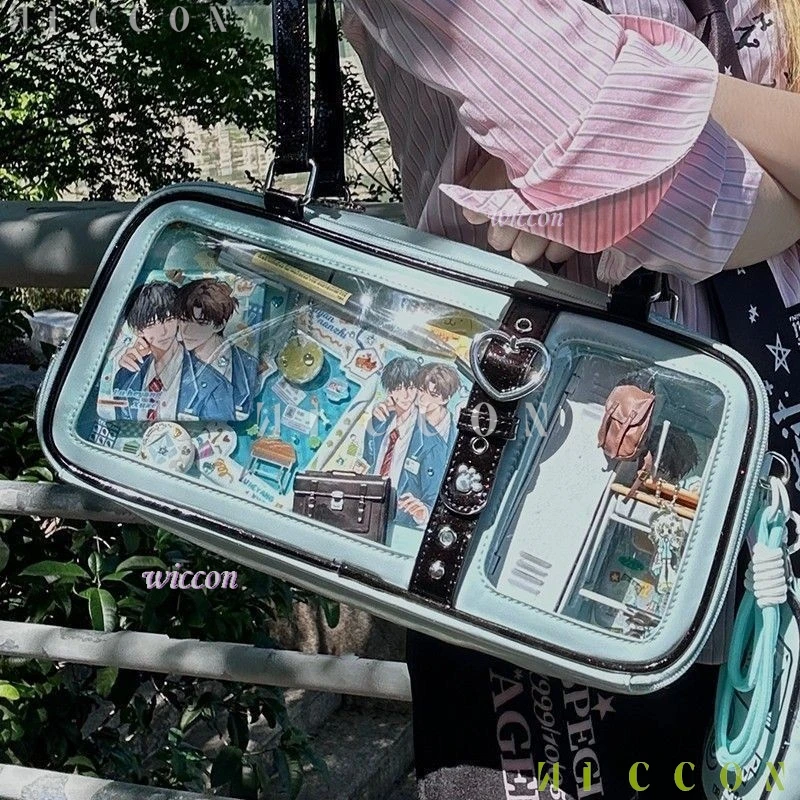 

Большая прямоугольная сумка-итабэг для студентов, повседневного использования, в стиле аниме, на плечо/через плечо, для хранения коллекционных аниме-товаров