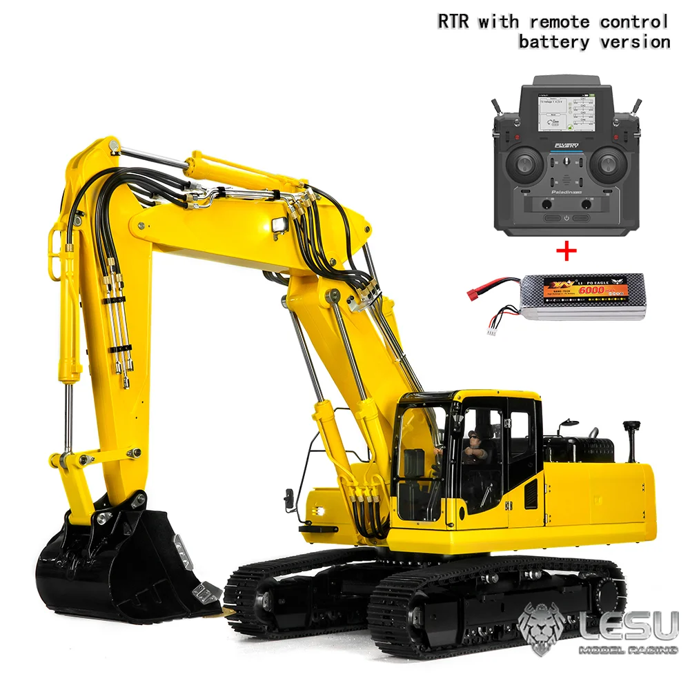 LESU 1/14 Aoue- ET36L Remote Control Hydraulic Engineering Machinery Crawler AC360 Three-section Arm 7-way Valve Excavator