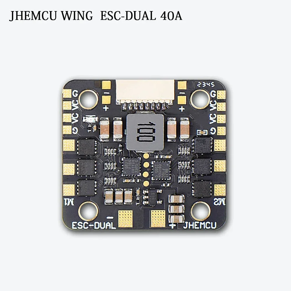 JHEMCU WING ESC-DUAL 40A BLHELI_S 2in1 40A ESC Built-in 5V BEC Current Meter 20X20mm 2-6S LiPo for RC FPV Drone