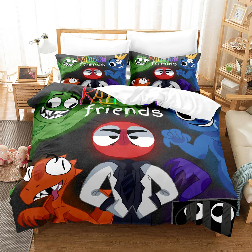 

Rainbow Friends Bedding Sets 3D Kids Duvet Cover Set With Pillowcase Twin Full Queen King Bedclothes Bed Linen For Boys Girls