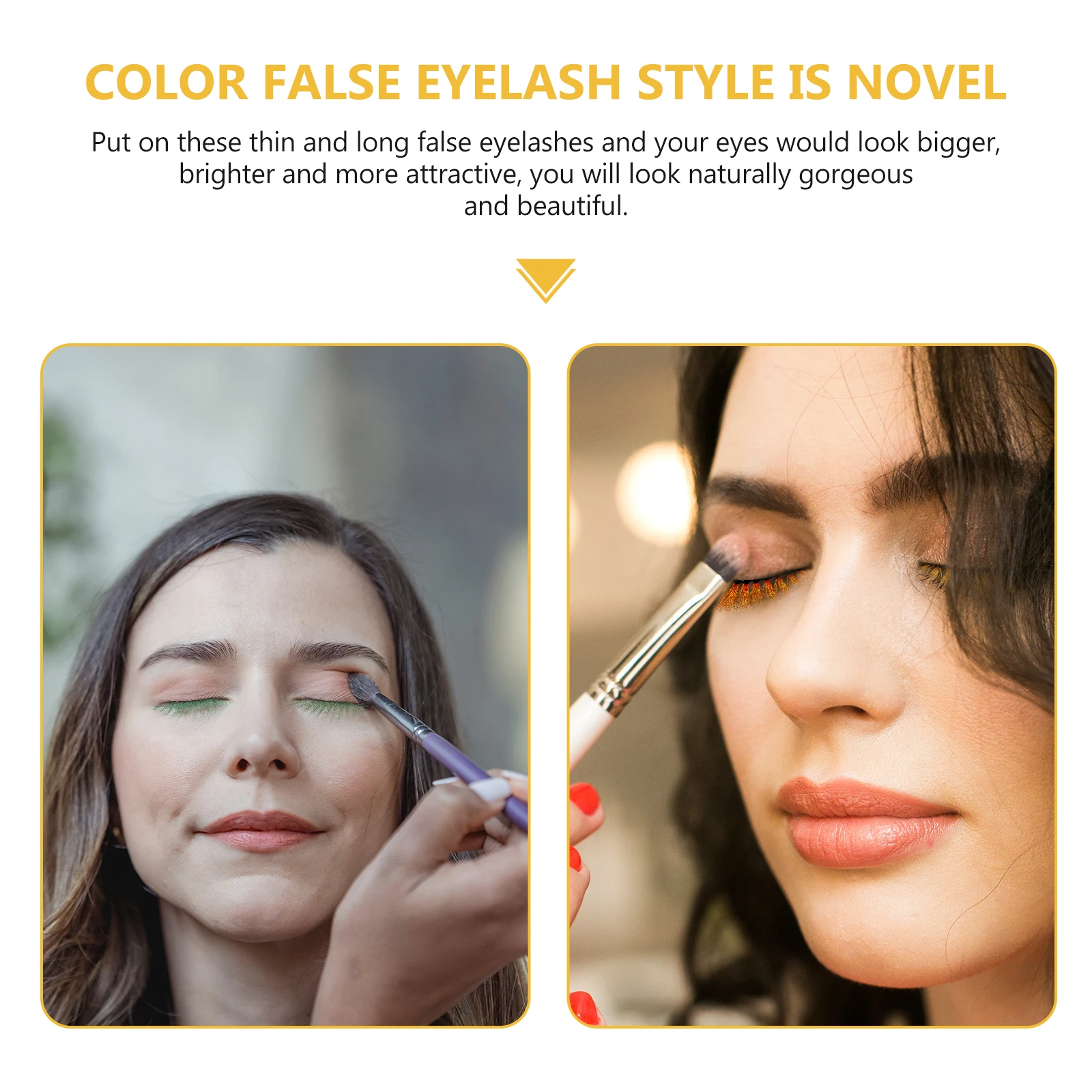 

Colorful False Eyelashes Party Makeup Fake Lashes Vivid Performance Cosplay 3D Dense Fake Eyelash Women Halloween