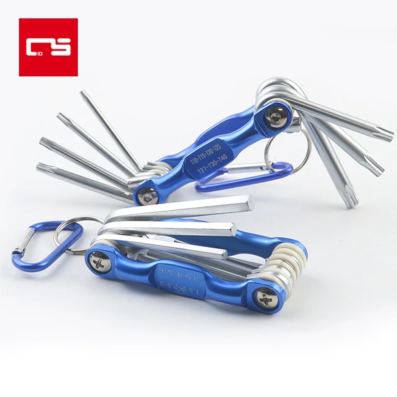 

Folding Hex Wrench Metal Metric Allen Wrench Set Hexagonal Screwdriver Hex Key Wrenches Allen Keys Hand Tool Portable Set