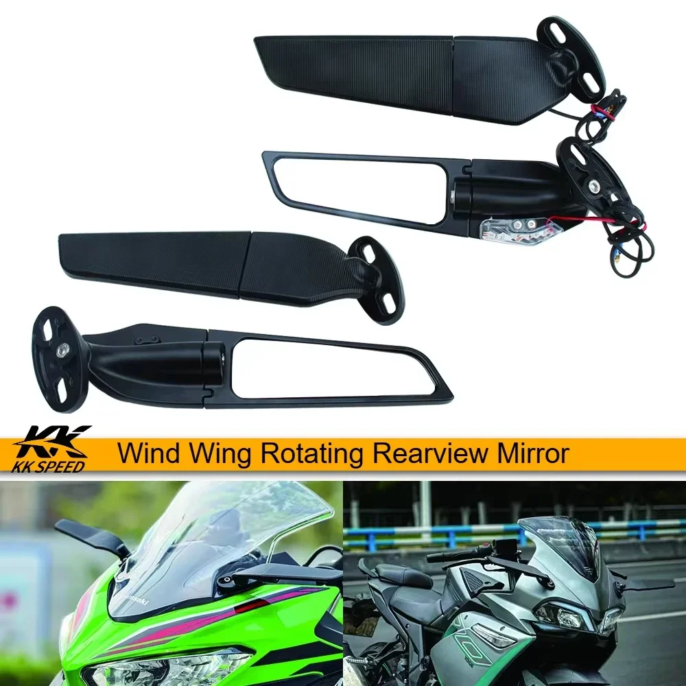 دراجة نارية مرآة الرؤية الخلفية قابل للتعديل الدورية الرياح الجناح مرآة استبدال لياماها R1S R6S V2 V3 YZF R6 R1 R25 R3 R125 R15