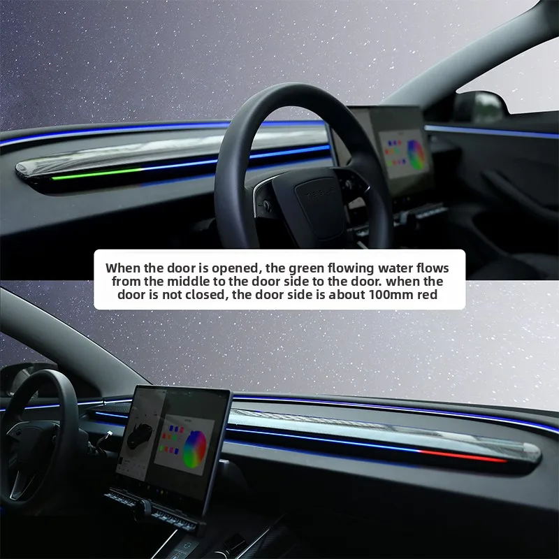 Sistem Lampu Ambient Ventilasi Udara Pintar Sistem Pemantau Titik Buta BSD untuk Tesla New Y Juniper Model 3 Highland Model 3 Y 2021+
