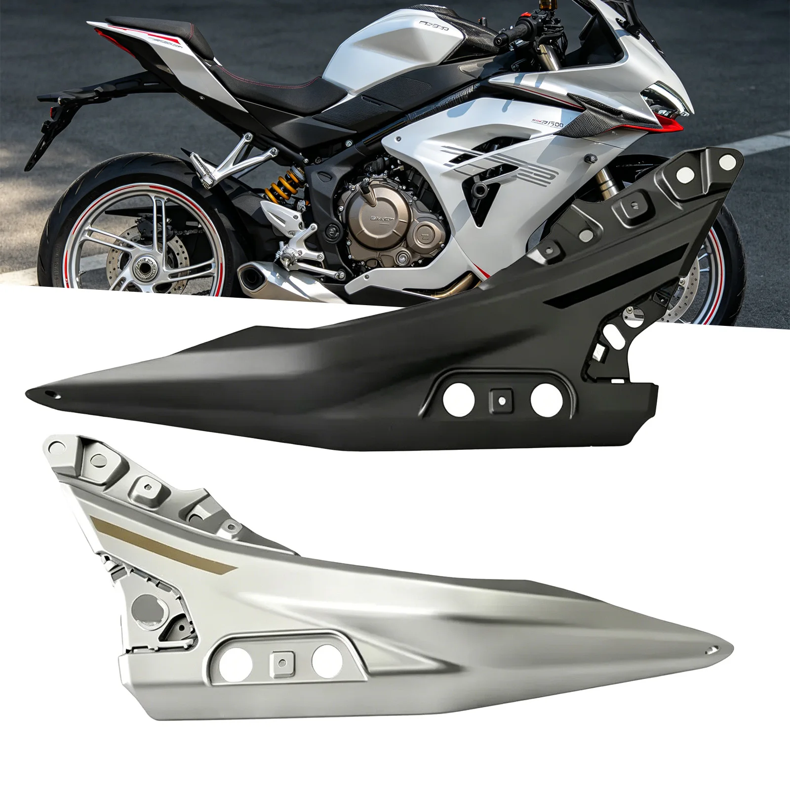 

For CFMOTO 750SR CF750-2 OEM Rear Fairing Decal Kit Left Right Side Cover Under Seat Cowl Assembly Original Parts Ornamental